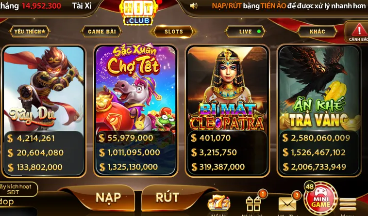 Săn Jackpot Khổng Lồ Với Siêu Phẩm Nổ Hũ HitClub Đẳng Cấp Nhất Hiện Nay