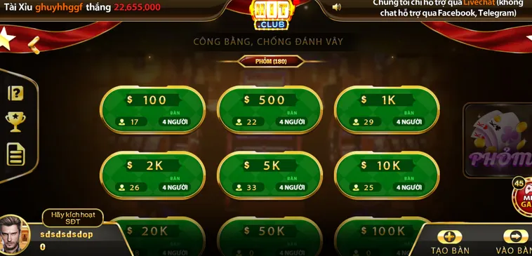 Phỏm Tại HitClub Trải Nghiệm Đỉnh Cao Với Hệ Thống Đổi Thưởng Uy Tín Bậc Nhất