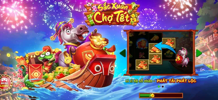 Bùng Nổ Cùng Siêu Phẩm Nổ Hũ Sắc Xuân Chợ Tết Tại HitClub Năm 2026