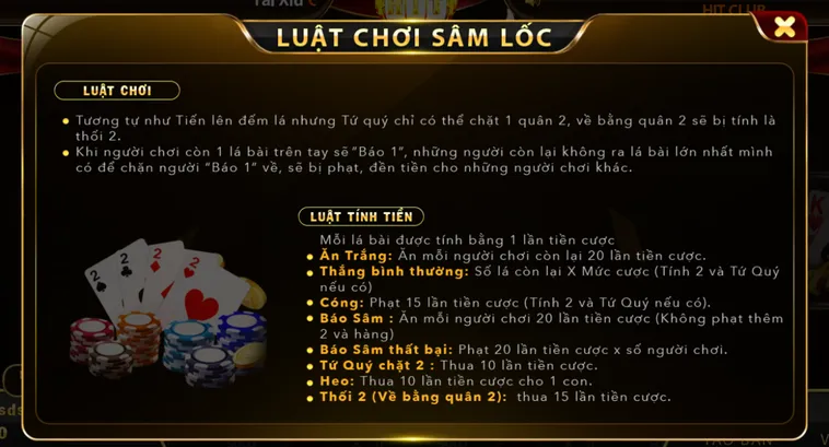 Sâm Lốc Tại HitClub Đỉnh Cao Sòng Bạc Trực Tuyến Với Tỷ Lệ Thắng Cực Khủng
