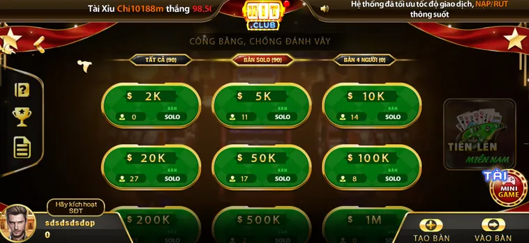 Trải Nghiệm Tiến Lên Miền Nam Tại HitClub Đỉnh Cao Với Cơ Hội Nhận Thưởng Lớn